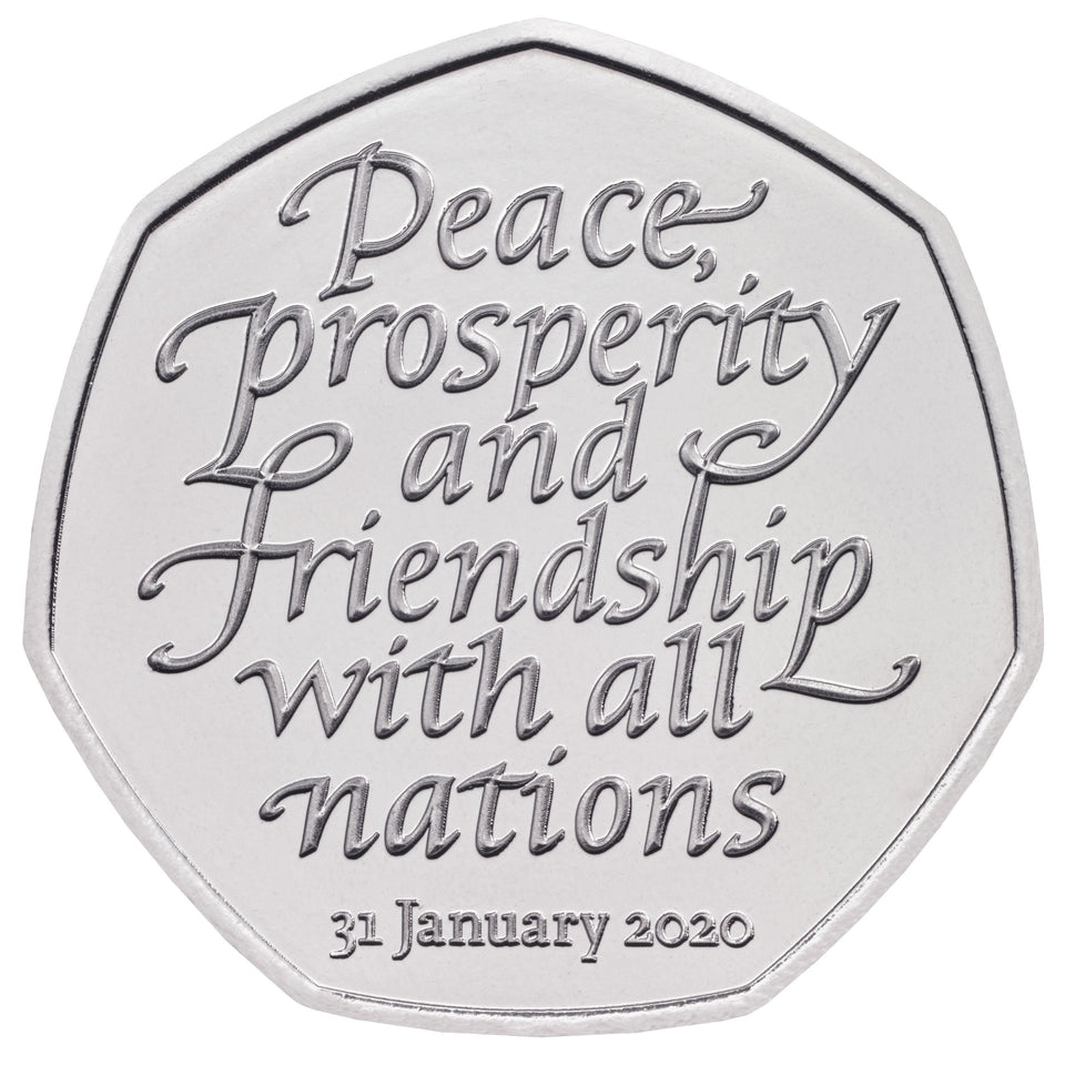 2020 NEW Brexit 50p Fifty Pence Silver Proof Brexit 31st January Royal Mint - Silver Proof 50p - Cambridgeshire Coins