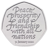 2020 NEW Brexit 50p Fifty Pence Silver Proof Brexit 31st January Royal Mint - Silver Proof 50p - Cambridgeshire Coins