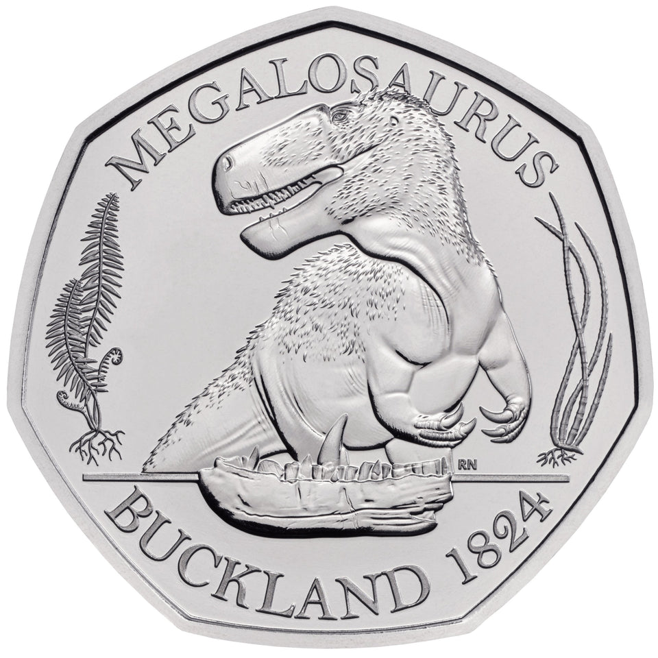 2020 NEW Dinosaur Megalosaurus Dinosoar 50p Fifty Pence Brilliant Uncirculated Coin Pack - 50p BU Pack - Cambridgeshire Coins