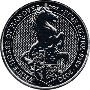 2020 SILVER FIVE POUNDS QUEENS BEAST 2 OUNCE ( PROOF ) - Silver Proof - Cambridgeshire Coins