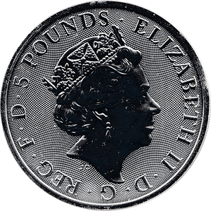 2020 SILVER FIVE POUNDS QUEENS BEAST 2 OUNCE ( PROOF ) - Silver Proof - Cambridgeshire Coins