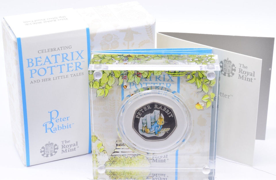 2020 SILVER PROOF 50P BEATRIX POTTER PETER RABBIT - SILVER PROOF 50P BEATRIX POTTER - Cambridgeshire Coins