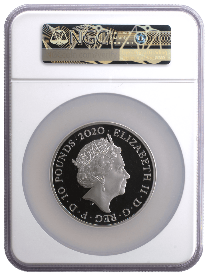 2020 TEN OUNCE SILVER PROOF THE THREE GRACES ( NGC PF70 ) - NGC CERTIFIED COINS - Cambridgeshire Coins