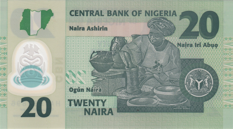 2021 20 NAIRA CENTRAL BANK OF NIGERIA BANKNOTE REF 1447 - World Banknotes - Cambridgeshire Coins