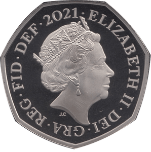 2021 50P FIFTY PENCE PROOF COIN SECTION OF SHIELD - 50p Proof - Cambridgeshire Coins