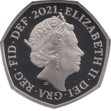 2021 50P FIFTY PENCE PROOF COIN SECTION OF SHIELD - 50p Proof - Cambridgeshire Coins