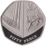 2021 50P FIFTY PENCE PROOF COIN SECTION OF SHIELD - 50p Proof - Cambridgeshire Coins
