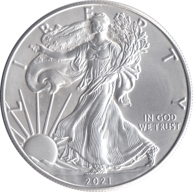 2021 AMERICAN EAGLE SILVER DOLLAR USA - SILVER WORLD COINS - Cambridgeshire Coins