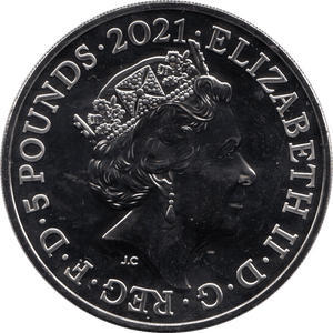 2021 BRILLIANT UNCIRCULATED £5 COIN ALICE THROUGH THE LOOKING GLASS BU - £5 BU - Cambridgeshire Coins