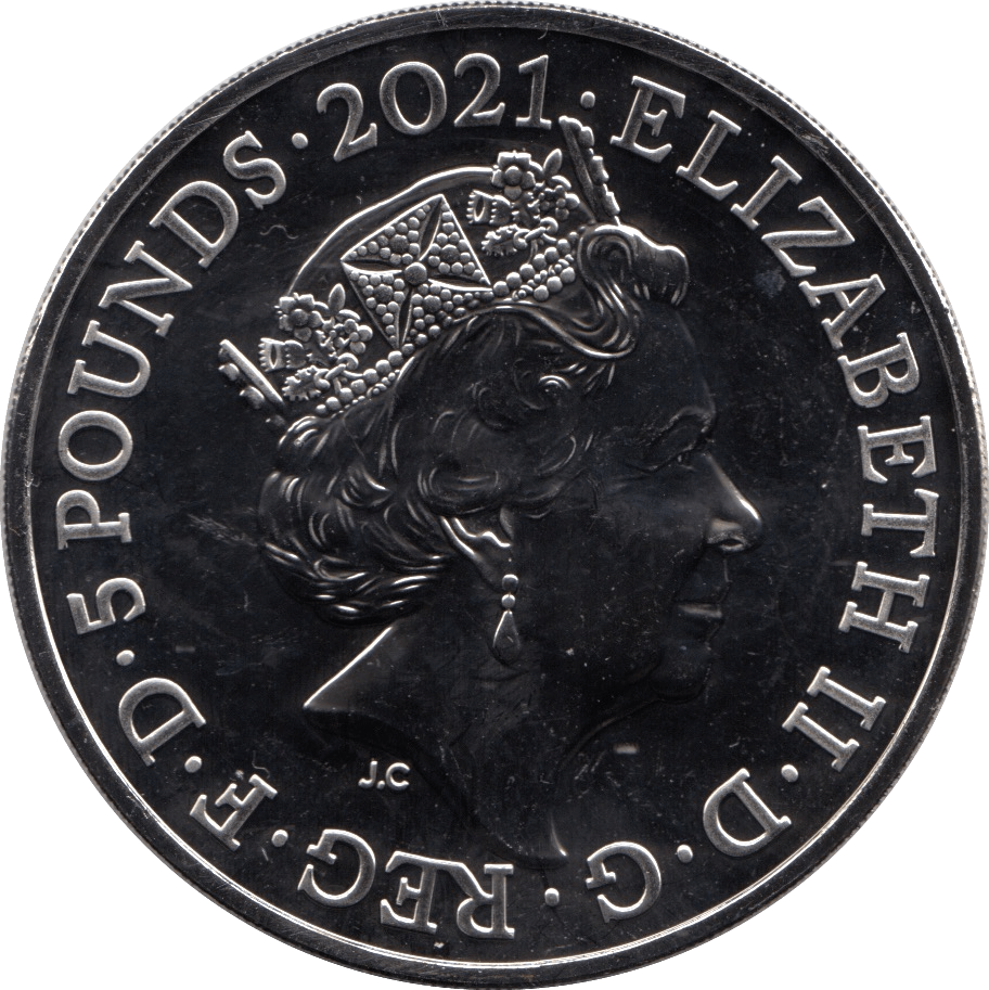 2021 BRILLIANT UNCIRCULATED £5 COIN ALICE THROUGH THE LOOKING GLASS BU - £5 BU - Cambridgeshire Coins