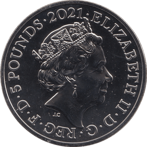 2021 BRILLIANT UNCIRCULATED £5 MY HEART AND MY DEVOTION BU - £5 BU - Cambridgeshire Coins