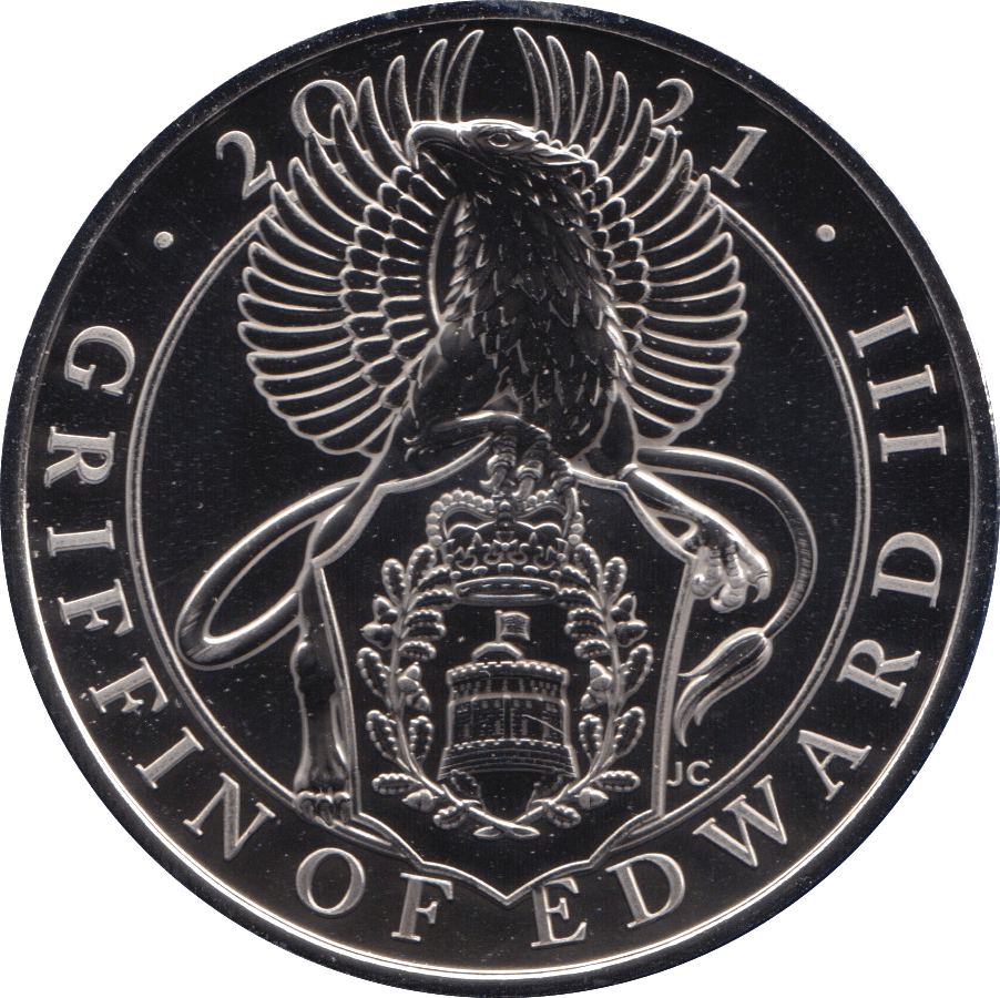 2021 BRILLIANT UNCIRCULATED £5 QUEENS BEASTS GRIFFIN OF EDWARD BU - £5 BU - Cambridgeshire Coins