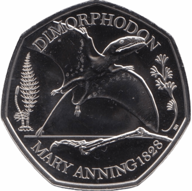 2021 FIFTY PENCE BRILLIANT UNCIRCULATED 50P DIMORPHODON MARY ANNING - 50p BU - Cambridgeshire Coins