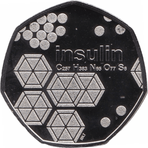 2021 FIFTY PENCE BRILLIANT UNCIRCULATED 50P INSULIN DISCOVERY - 50p BU - Cambridgeshire Coins