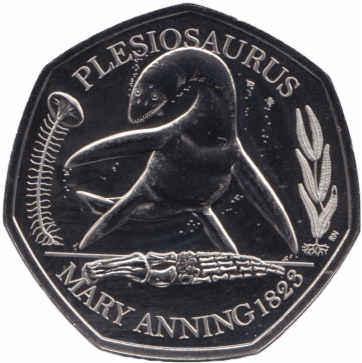 2021 FIFTY PENCE BRILLIANT UNCIRCULATED 50P PLESIOSAURUS MARY ANNING - 50p BU - Cambridgeshire Coins
