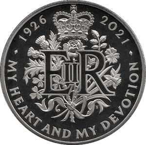 2021 FIVE POUND £5 PROOF COIN PROOF QUEEN 95TH BIRTHDAY MY HEART AND DEVOTION - £5 Proof - Cambridgeshire Coins