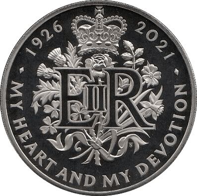 2021 FIVE POUND £5 PROOF COIN PROOF QUEEN 95TH BIRTHDAY MY HEART AND DEVOTION - £5 Proof - Cambridgeshire Coins