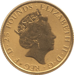 2021 GOLD BU £25 1/4 OUNCE BRITANNIA GREY HOUND OF RICHMOND - GOLD BRITANNIAS - Cambridgeshire Coins