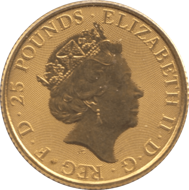 2021 GOLD BU £25 1/4 OUNCE BRITANNIA GREY HOUND OF RICHMOND - GOLD BRITANNIAS - Cambridgeshire Coins