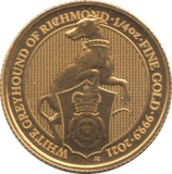 2021 GOLD BU £25 1/4 OUNCE BRITANNIA GREY HOUND OF RICHMOND - GOLD BRITANNIAS - Cambridgeshire Coins