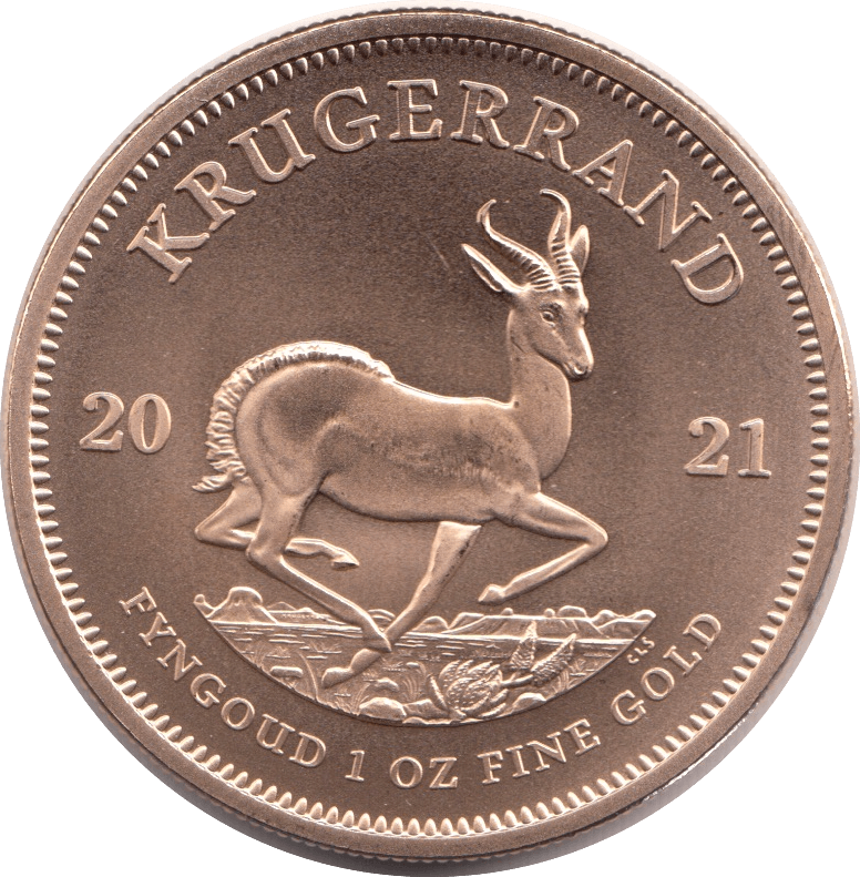 2021 GOLD KRUGERRAND ONE OUNCE SOUTH AFRICA - Gold World Coins - Cambridgeshire Coins