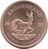 2021 GOLD KRUGERRAND ONE OUNCE SOUTH AFRICA - Gold World Coins - Cambridgeshire Coins