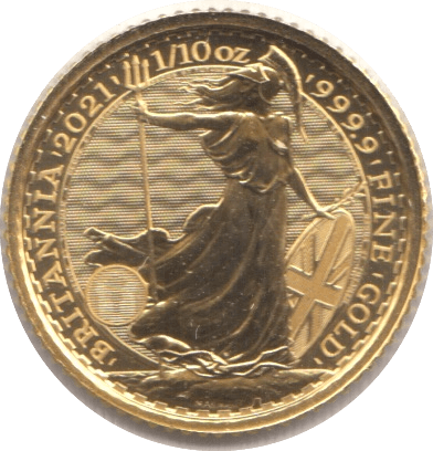 2021 GOLD PROOF 10 POUNDS 1/10 OUNCE BRITANNIA - GOLD BRITANNIAS - Cambridgeshire Coins