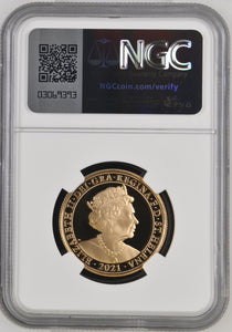 2021 GOLD PROOF DOUBLE SOVEREIGN 95TH ANNIVERSARY OF BIRTH NGC PF 70 ULTRA CAMEO - NGC CERTIFIED COINS - Cambridgeshire Coins