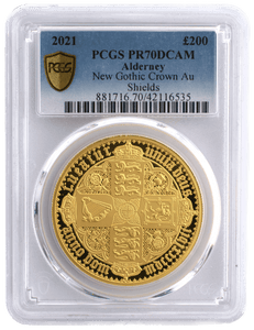 2021 GOLD PROOF NEW GOTHIC CROWN PCGC PR70DCAM - NGC CERTIFIED COINS - Cambridgeshire Coins