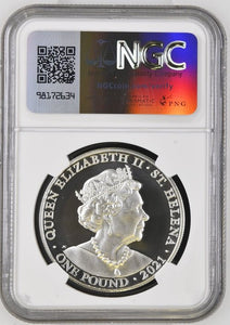 2021 SILVER PROOF ST.HELENA S£1 Truth ( NGC ) PF69 ULTRA CAMEO - NGC SILVER COINS - Cambridgeshire Coins