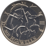 2021 TWO POUND £2 H.G WELLS BRILLIANT UNCIRCULATED BU - £2 BU - Cambridgeshire Coins