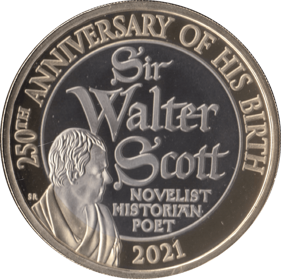 2021 TWO POUND £2 PROOF COIN COIN SIR WALTER SCOTT - £2 Proof - Cambridgeshire Coins