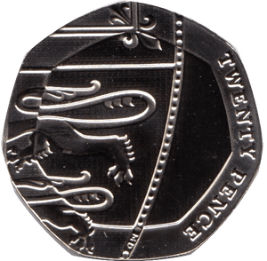 2022 20P TWENTY PENCE BRILLIANT UNCIRCULATED BU COIN SECTION OF SHIELD - 20p BU - Cambridgeshire Coins