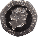 2022 20P TWENTY PENCE PROOF COIN SECTION OF SHIELD - 20p Proof - Cambridgeshire Coins