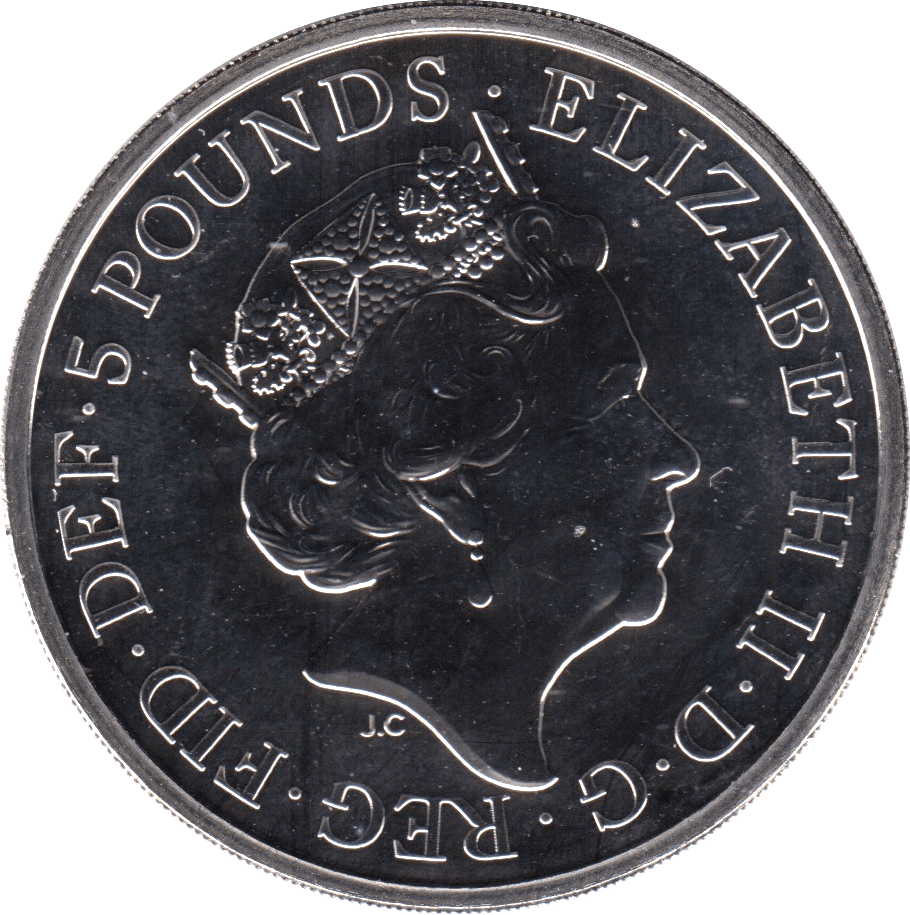 2022 BRILLIANT UNCIRCULATED £5 COIN YEAR OF THE TIGER LUNAR COIN BU - £5 BU - Cambridgeshire Coins