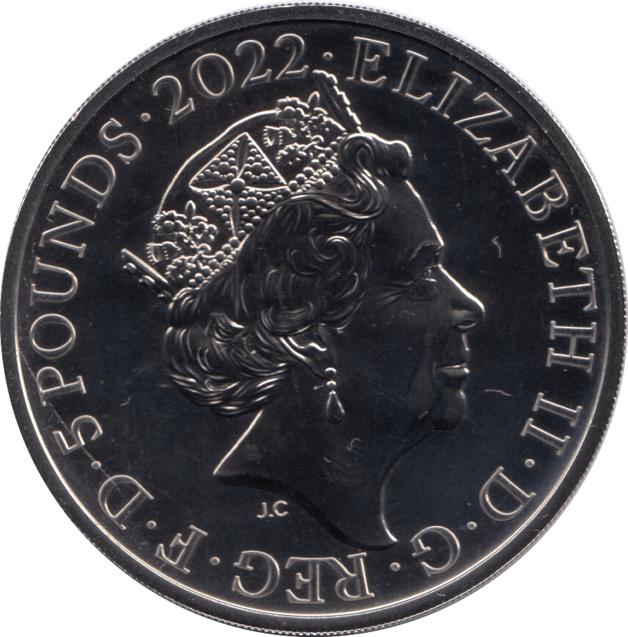 2022 BRILLIANT UNCIRCULATED £5 QUEEN ELIZABETH CHARITY AND PATRONAGE BU - £5 BU - Cambridgeshire Coins