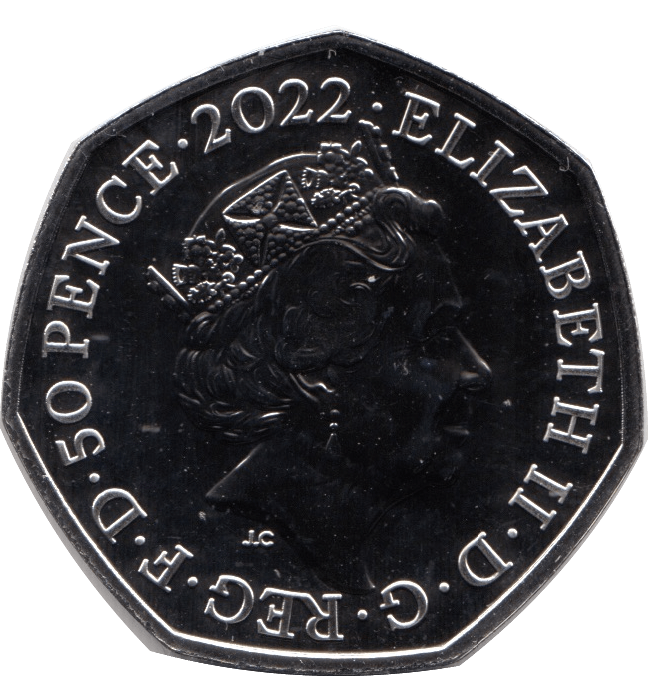 2022 FIFTY PENCE BRILLIANT UNCIRCULATED 50P PLATINUM JUBILEE - 50p BU - Cambridgeshire Coins
