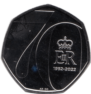 2022 FIFTY PENCE BRILLIANT UNCIRCULATED 50P PLATINUM JUBILEE - 50p BU - Cambridgeshire Coins