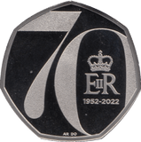2022 FIFTY PENCE PROOF 50P PLATINUM JUBILEE - 50p Proof - Cambridgeshire Coins