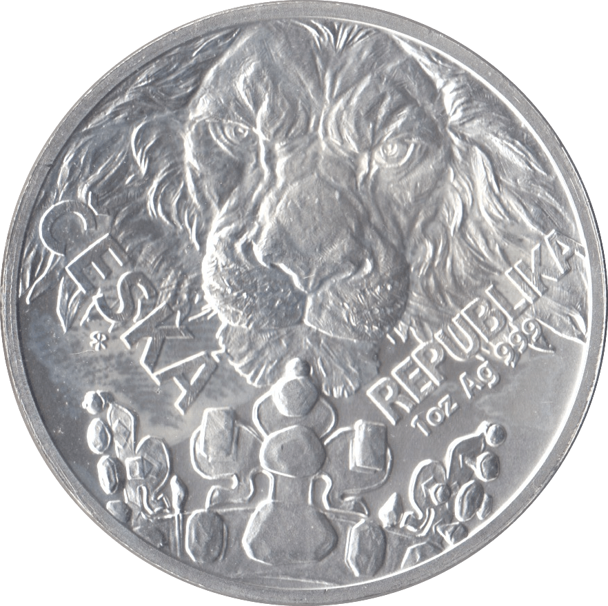 2022 FINE SILVER BU CZECH LION 2 DOLLARS NIUE ISLANDS - SILVER WORLD COINS - Cambridgeshire Coins