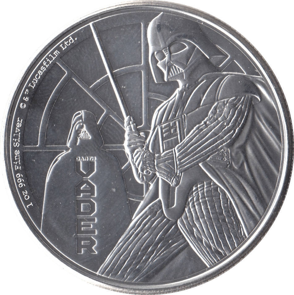 2022 FINE SILVER BU DARTH VADER 2 DOLLARS NIUE ISLANDS - SILVER WORLD COINS - Cambridgeshire Coins