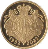2022 GOLD PROOF PLATINUM JUBILEE £25 1/4 OUNCE COIN - GOLD BRITANNIAS - Cambridgeshire Coins