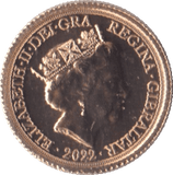 2022 GOLD QUARTER SOVEREIGN ( PROOF ) - QUARTER SOVEREIGN - Cambridgeshire Coins
