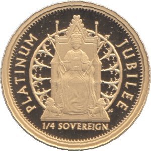 2022 PLATINUM JUBILEE GOLD PROOF QUARTER SOVEREIGN - GOLD COMMEMORATIVE - Cambridgeshire Coins