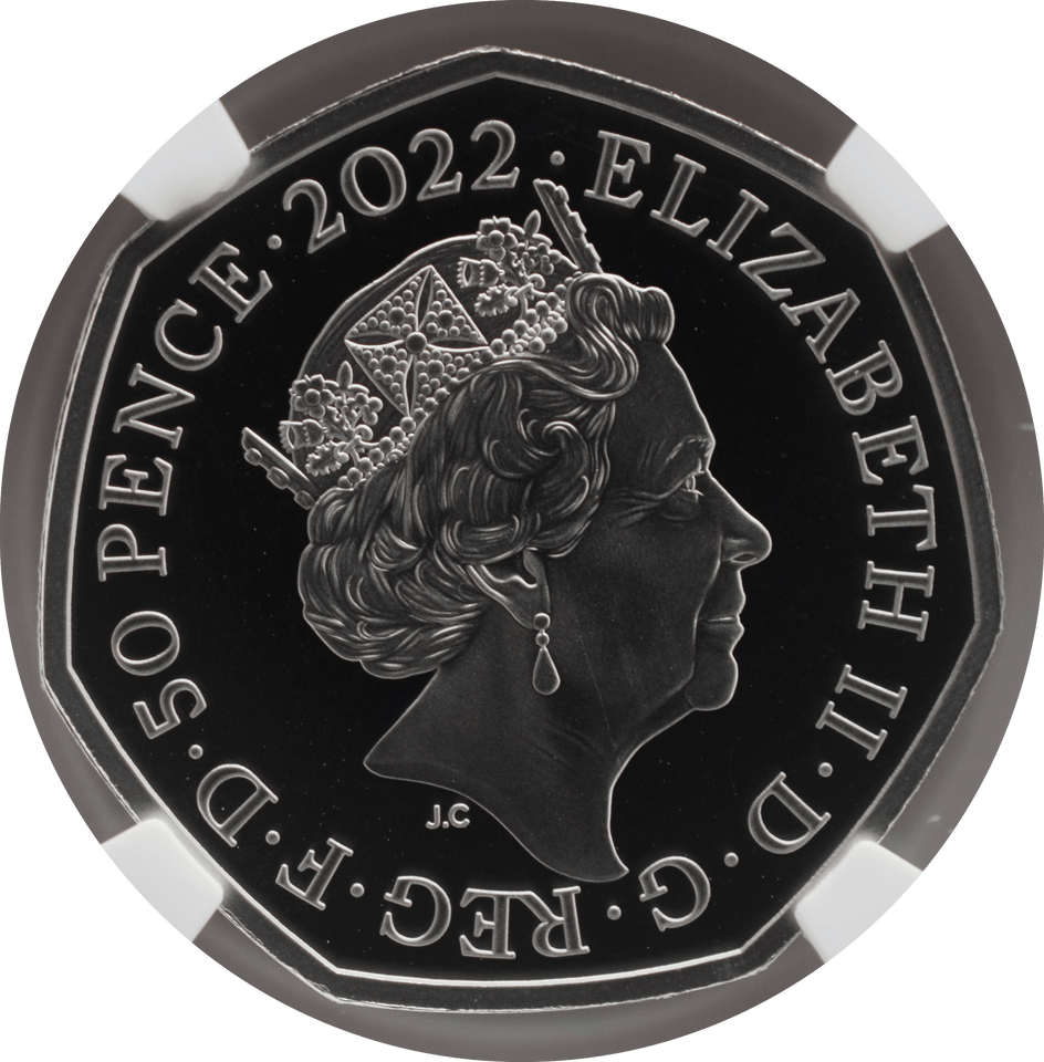 2022 Platinum Proof 50P Queen Elizabeth II COMMONWEALTH GAMES BIRMINGHAM 2022 (NGC) PF70 ULTRA CAMEO - NGC CERTIFIED COINS - Cambridgeshire Coins