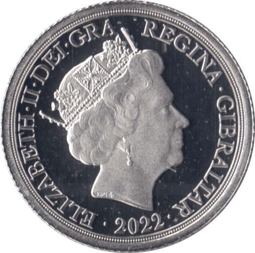2022 PLATINUM PROOF MEMORIAL SOVEREIGN GIBRALTAR - Platinum Coins - Cambridgeshire Coins