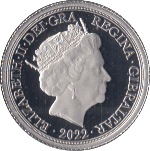 2022 PLATINUM PROOF MEMORIAL SOVEREIGN GIBRALTAR - Platinum Coins - Cambridgeshire Coins