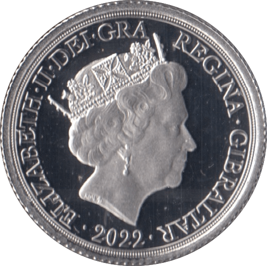 2022 PLATINUM PROOF MEMORIAL SOVEREIGN GIBRALTAR - Platinum Coins - Cambridgeshire Coins