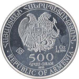 2023 1oz 500 DRAM ARMENIAN REPUBLIC .999 COIN NOAH'S ARK - SILVER WORLD COINS - Cambridgeshire Coins