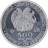 2023 1oz 500 DRAM ARMENIAN REPUBLIC .999 COIN NOAH'S ARK - SILVER WORLD COINS - Cambridgeshire Coins